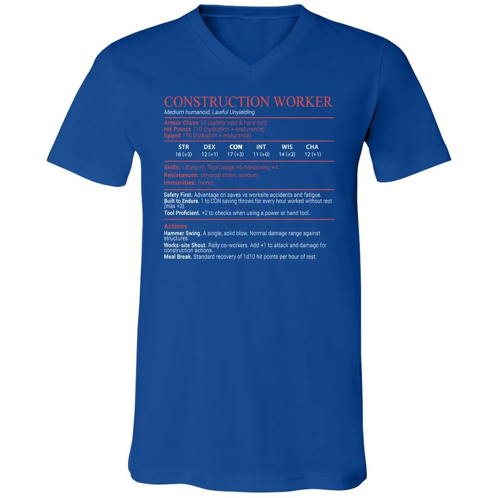 Construction Worker Stats Block - True Royal - 4