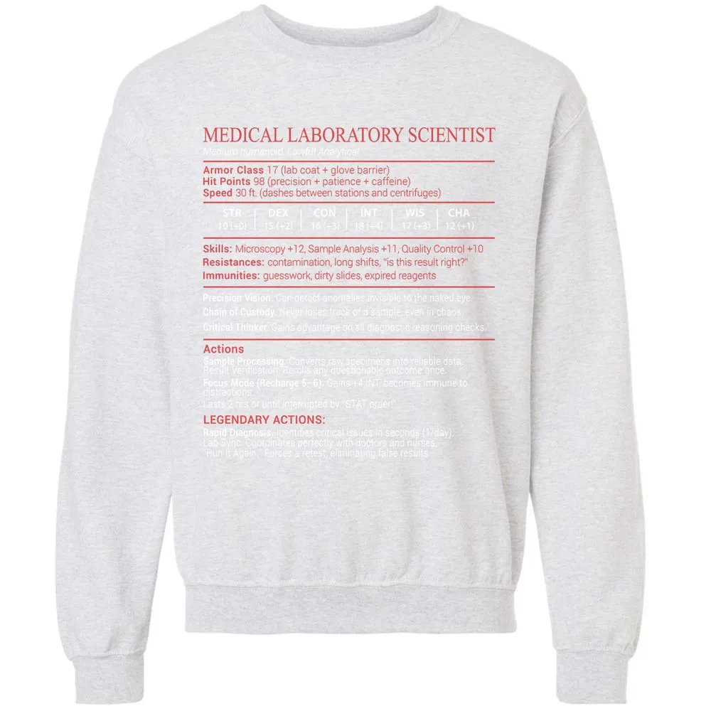 Medical Laboratory Scientist Stats Block - Ash - 16