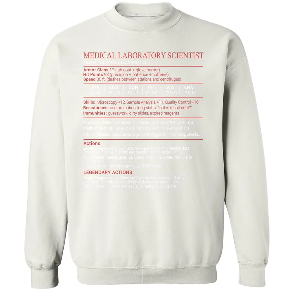 Medical Laboratory Scientist Stats Block - White - 18