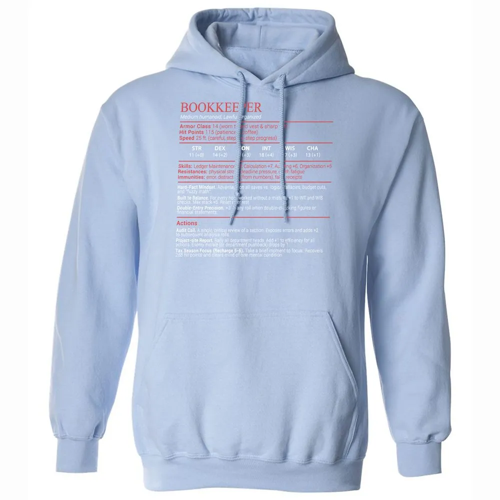 Bookkeepper Stats Block - Light Blue - 17