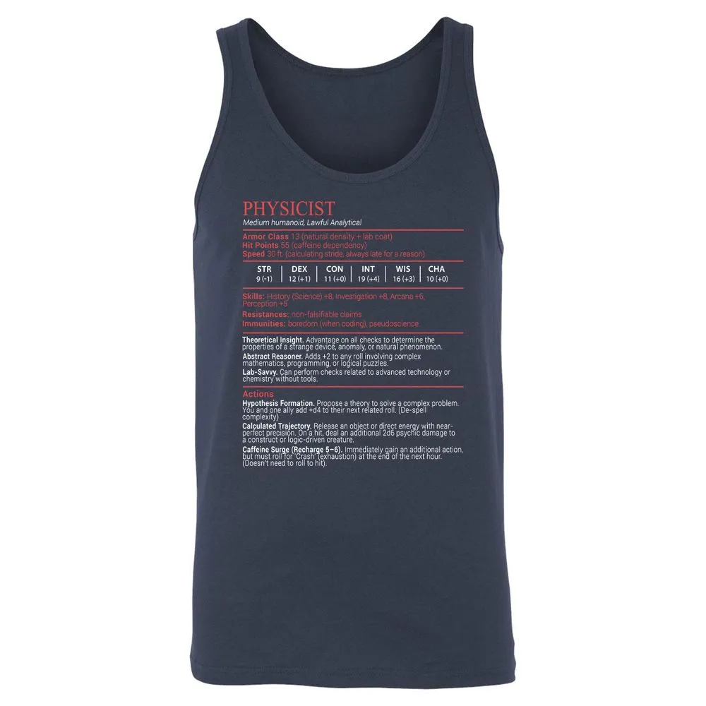Physicist Stats Block - Navy - 2
