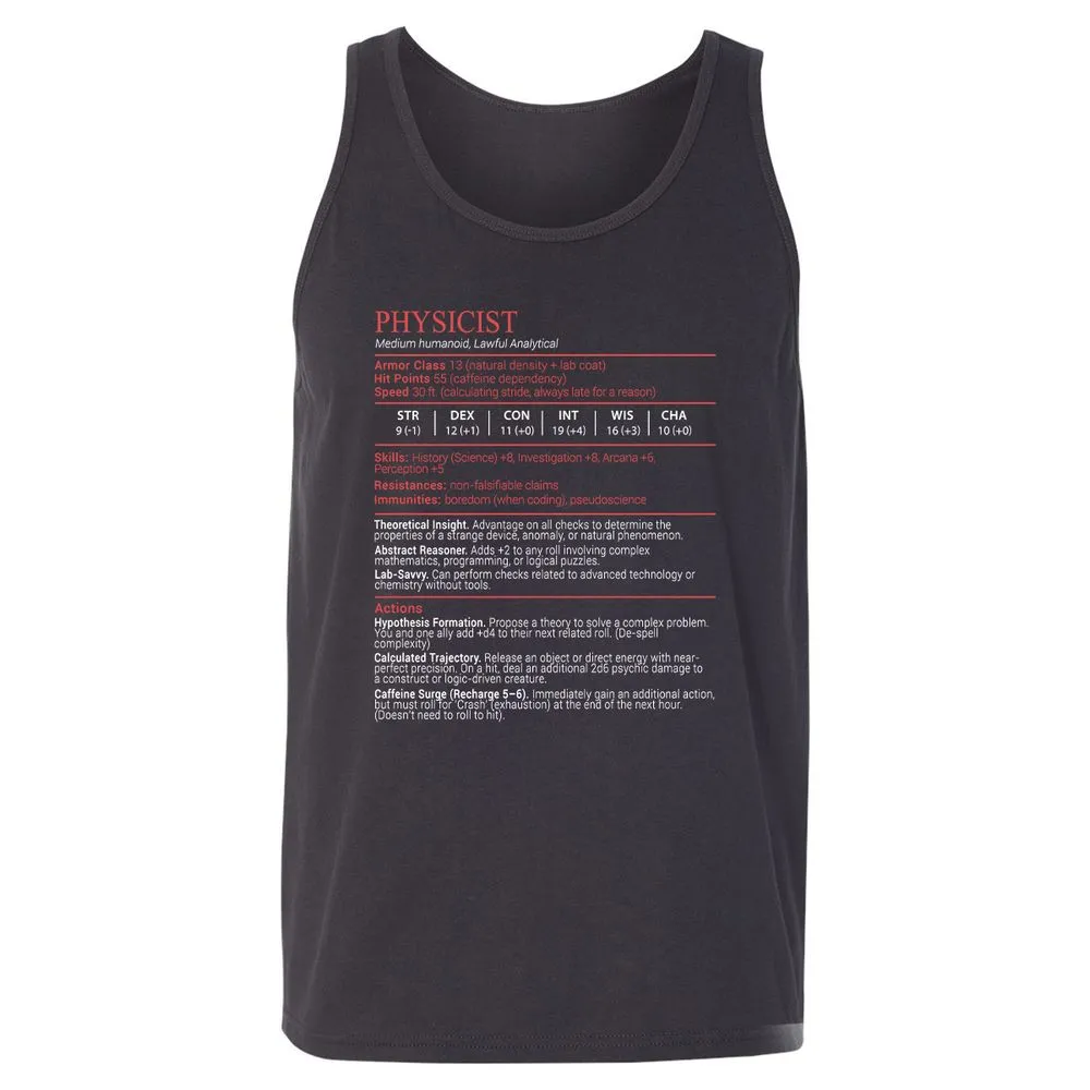 Physicist Stats Block - Dark Grey - 4