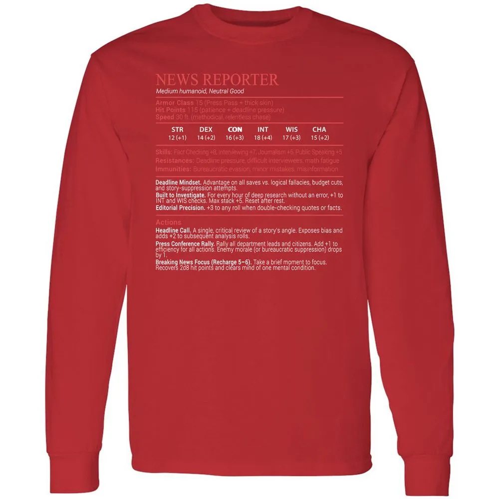 News Reporter Stats Block - Red - 11