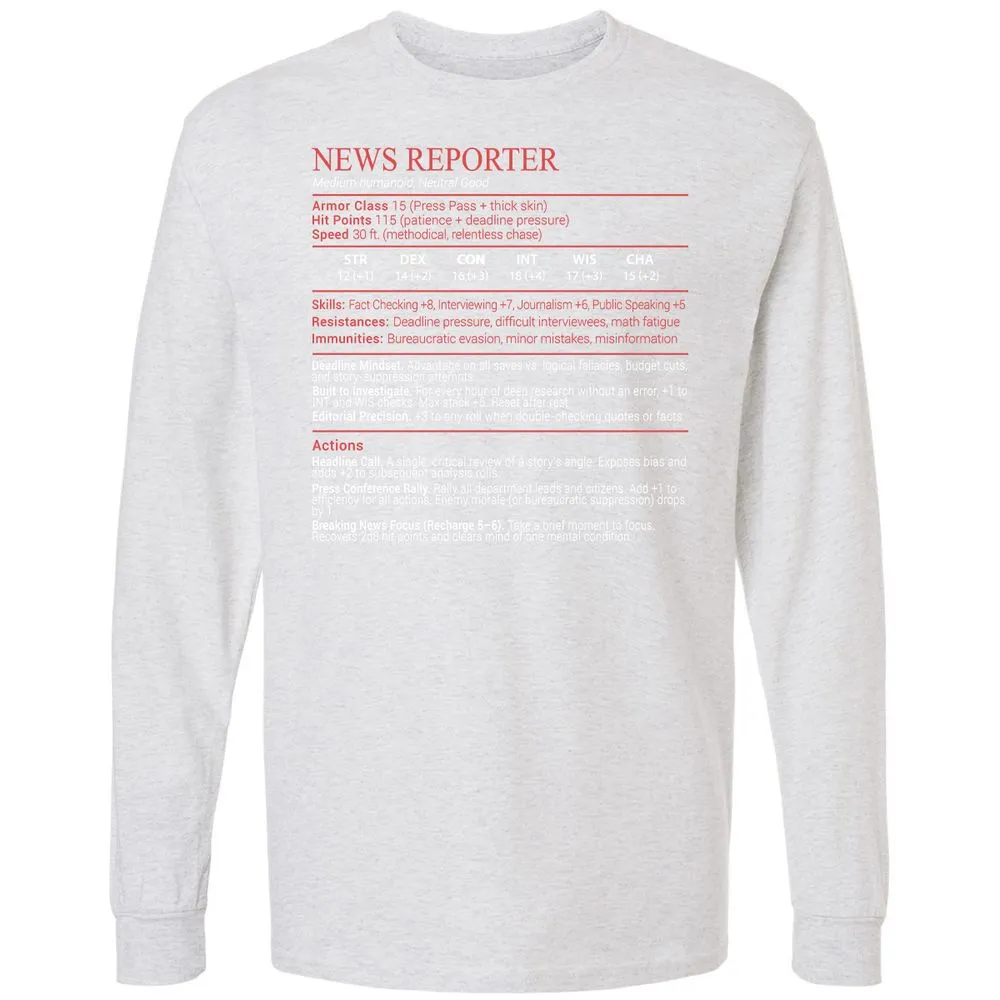 News Reporter Stats Block - Ash - 14