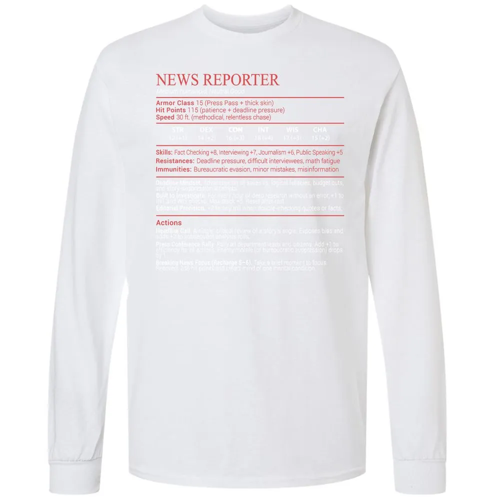 News Reporter Stats Block - White - 17