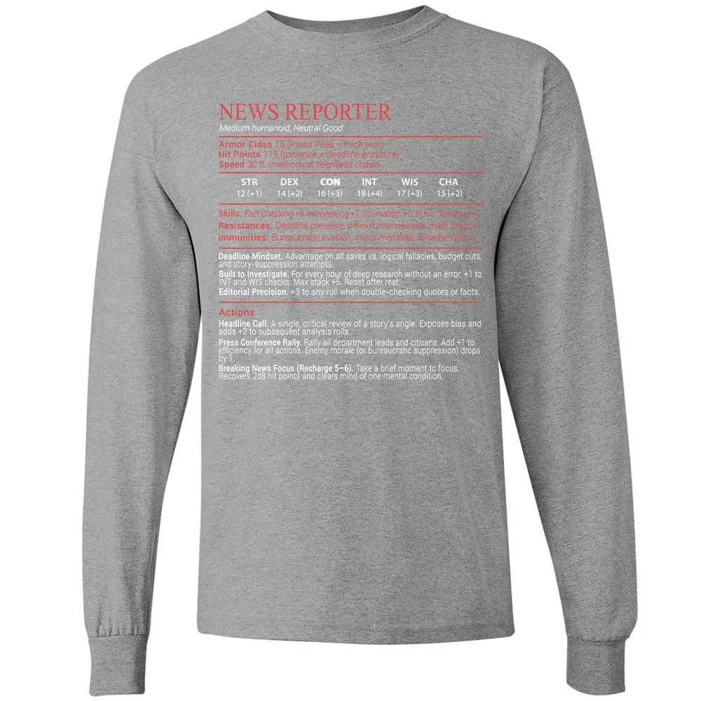 News Reporter Stats Block - Sport Grey - 19