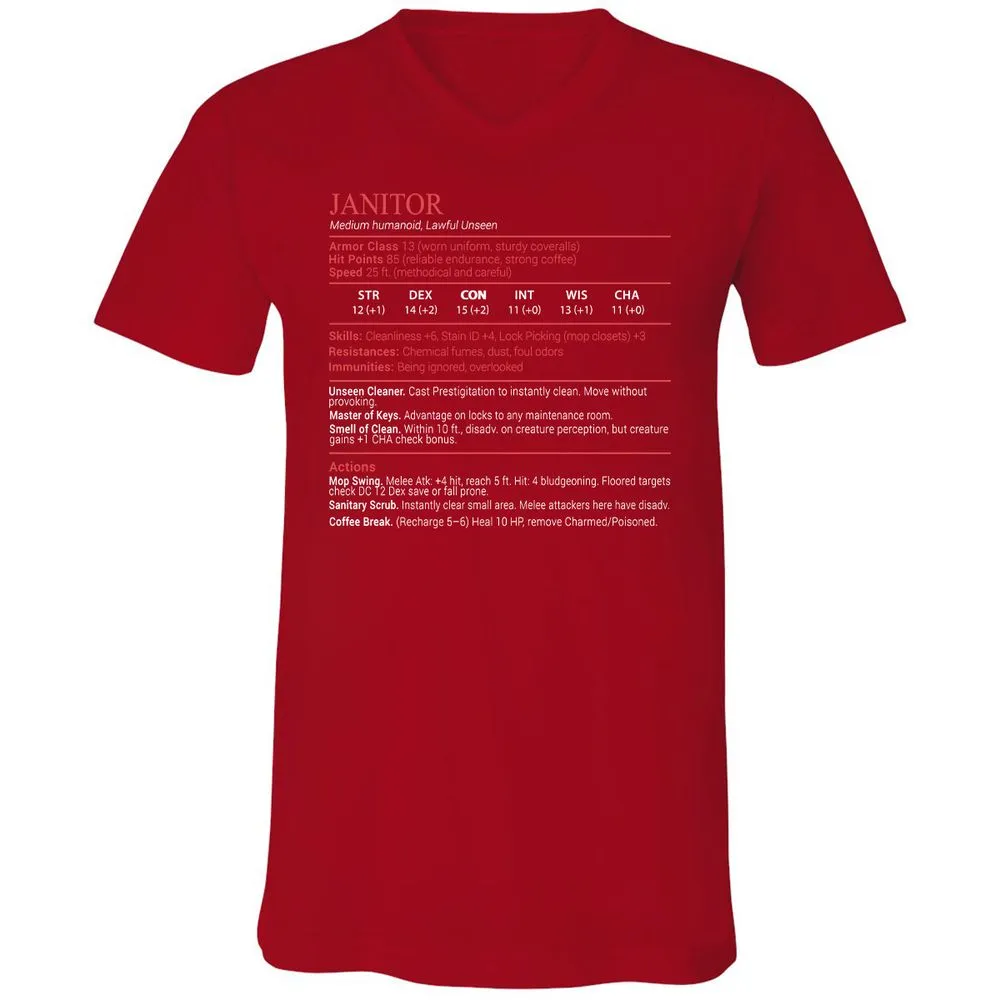 Janitor Stats Block - Red - 6