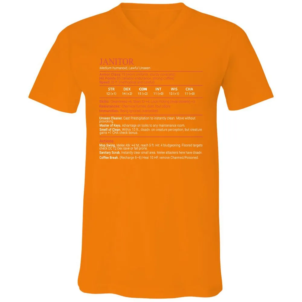 Janitor Stats Block - Orange - 12