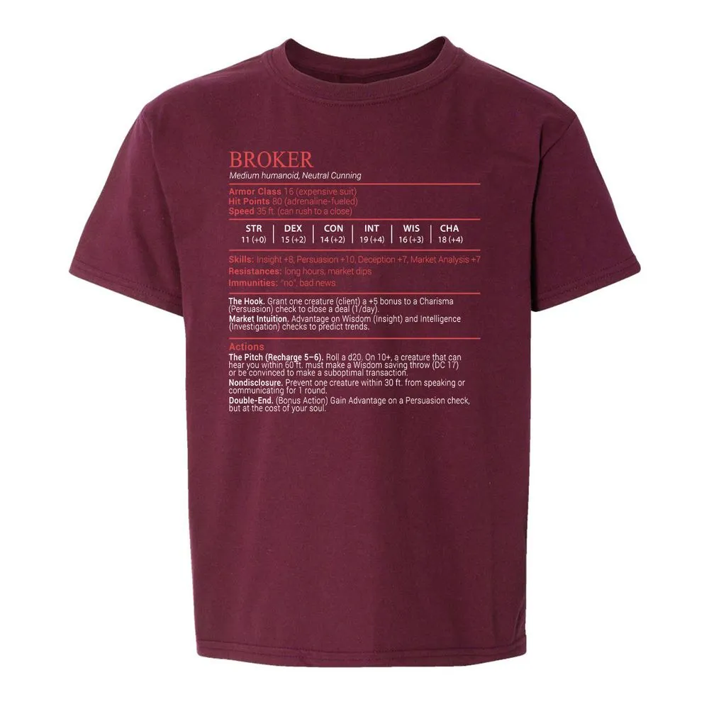 Broker Stats Block - Maroon - 14