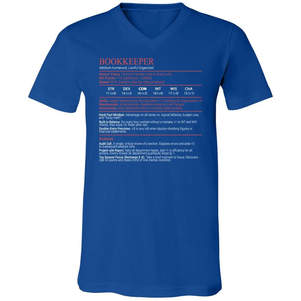 Bookkeepper Stats Block - True Royal - 4
