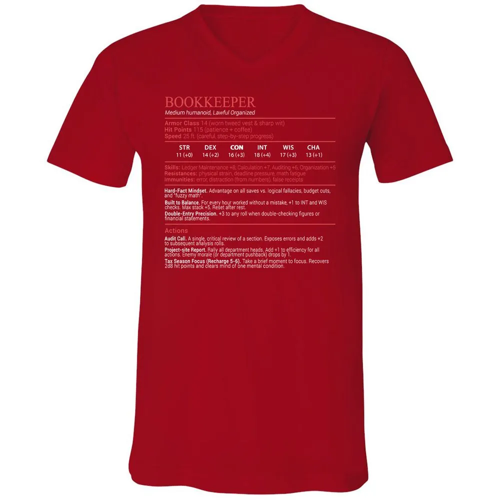 Bookkeepper Stats Block - Red - 6