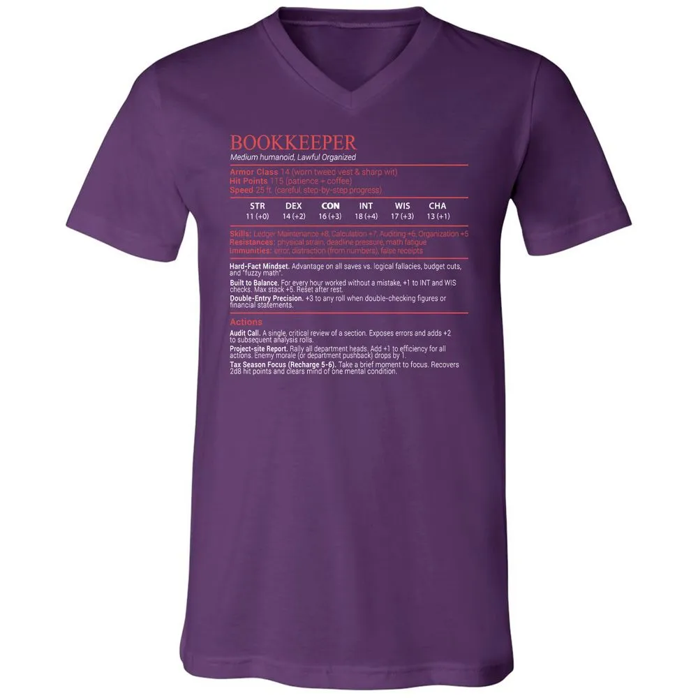 Bookkeepper Stats Block - Team Purple - 10