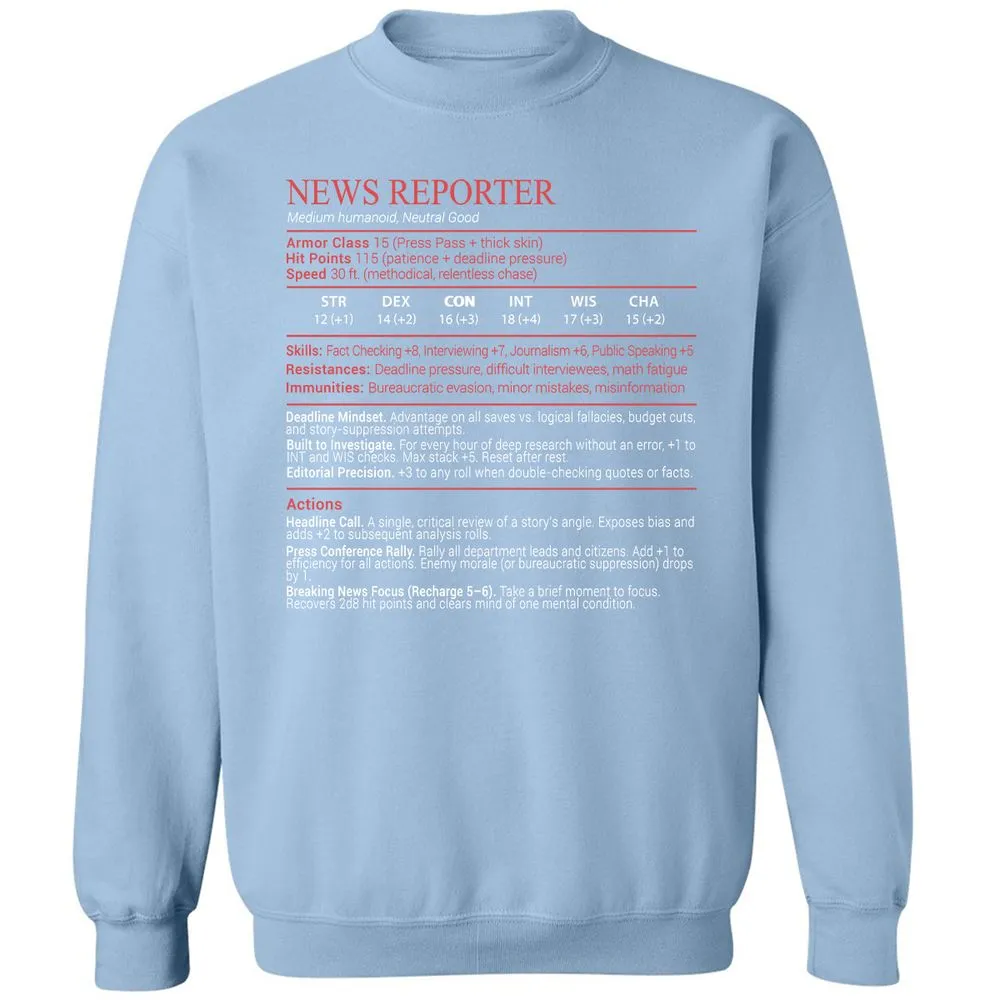 News Reporter Stats Block - Light Blue - 21