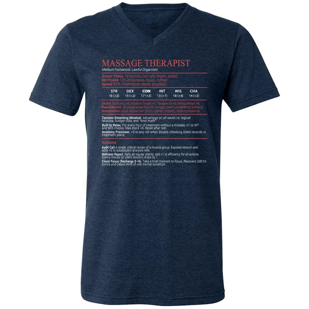 Massage Therapist Stats Block - Heather Navy - 3