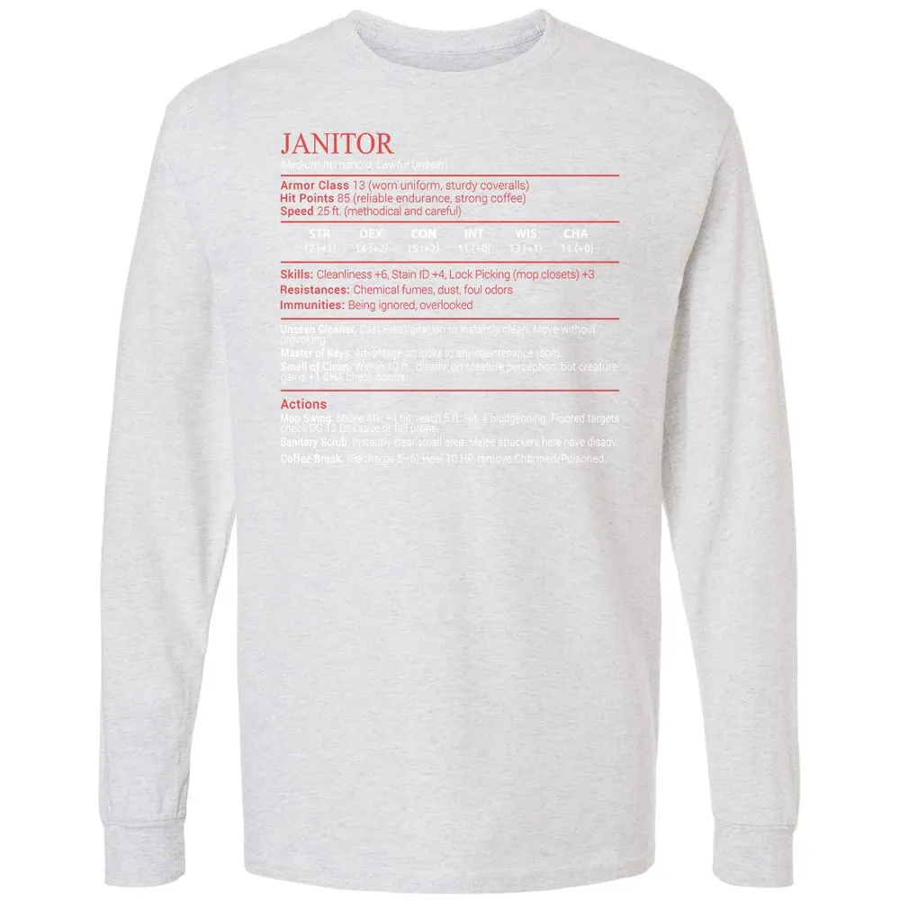Janitor Stats Block - Ash - 14