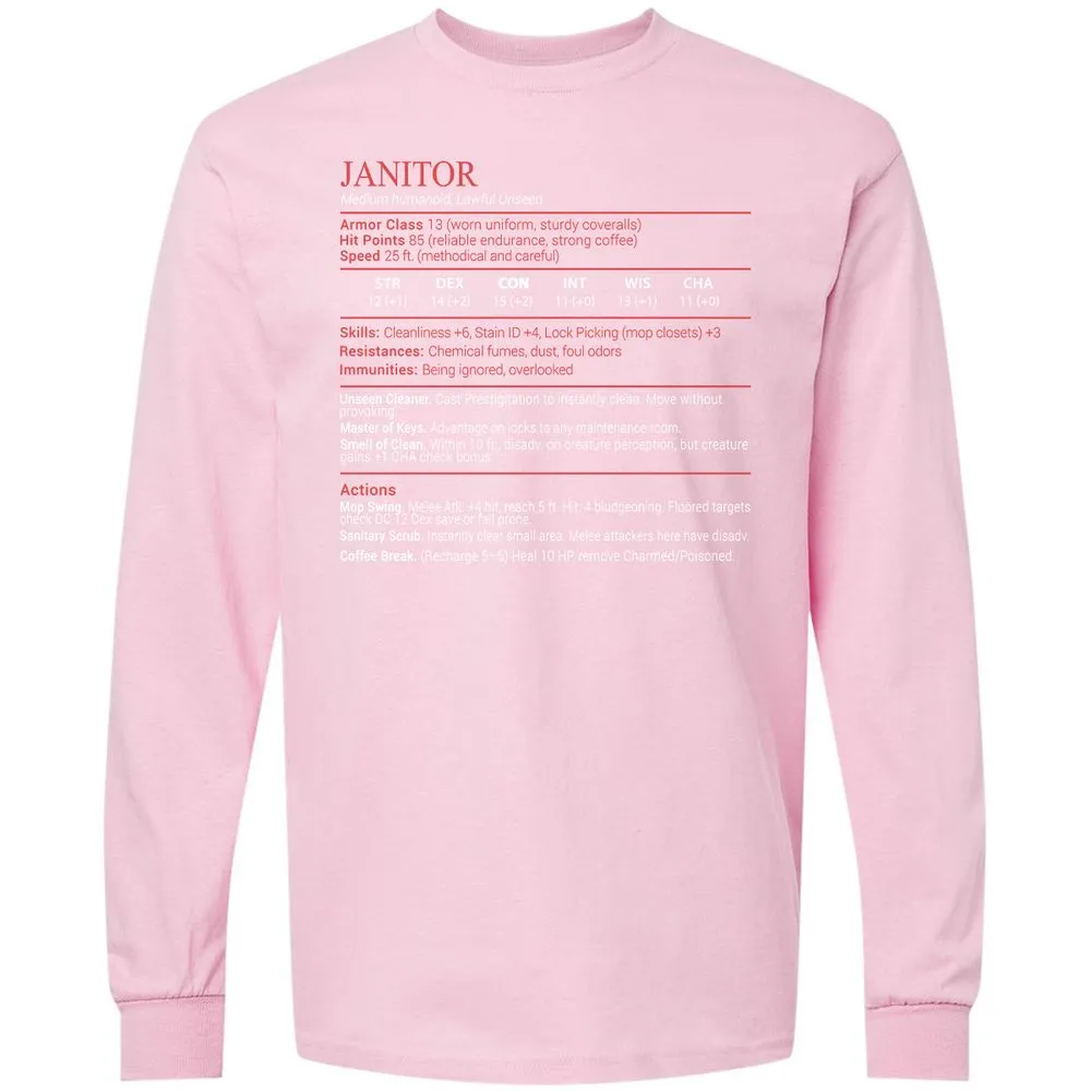 Janitor Stats Block - Light Pink - 16
