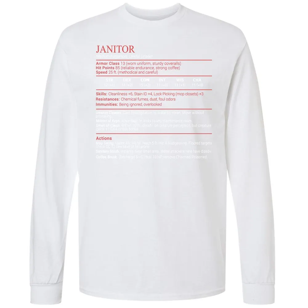 Janitor Stats Block - White - 17
