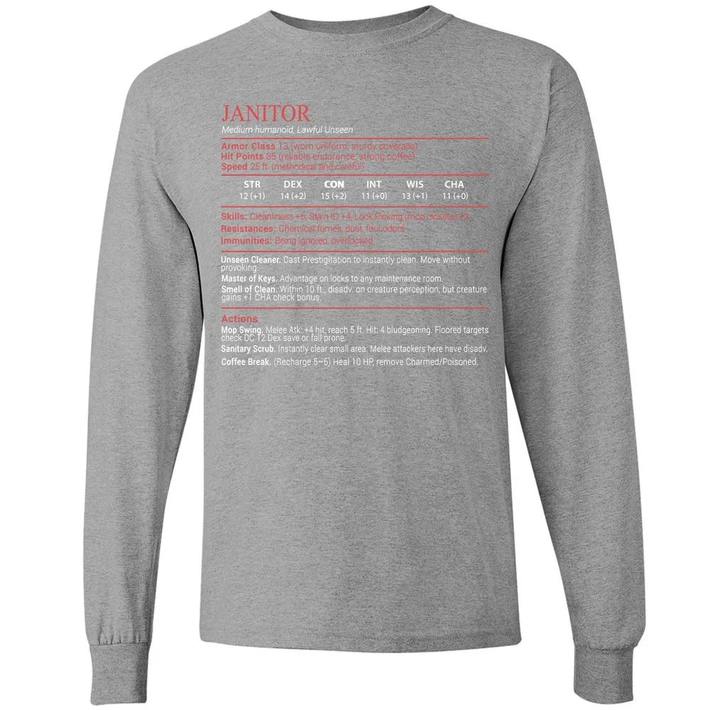 Janitor Stats Block - Sport Grey - 19