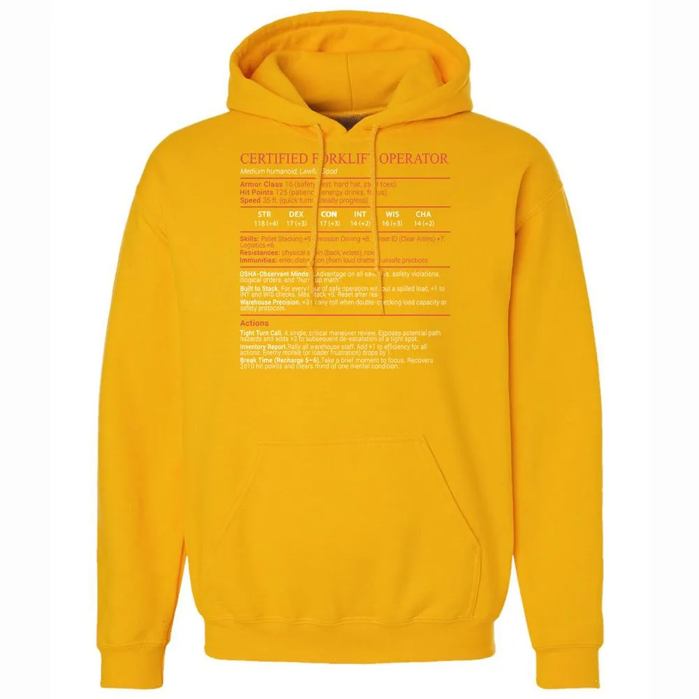 Certified Forklift Operator Stats Block - Gold - 15