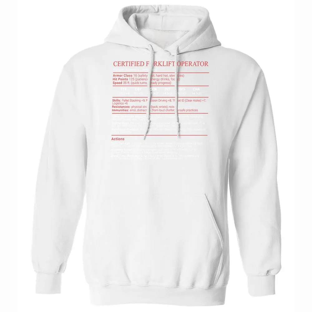 Certified Forklift Operator Stats Block - White - 20