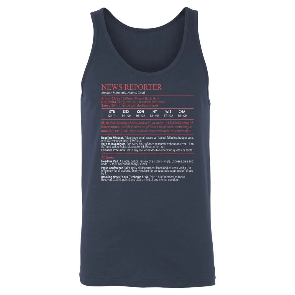 News Reporter Stats Block - Navy - 2