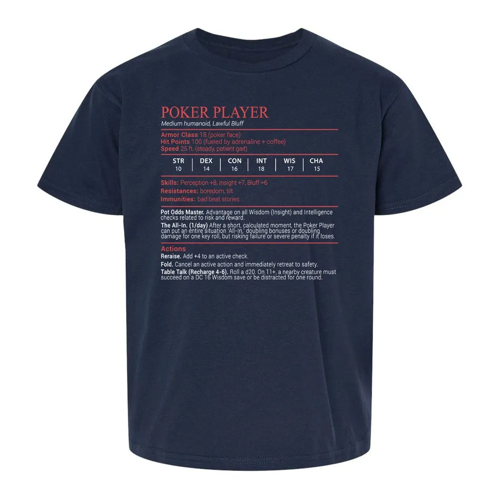 Poker Player Stats Block - Navy - 2