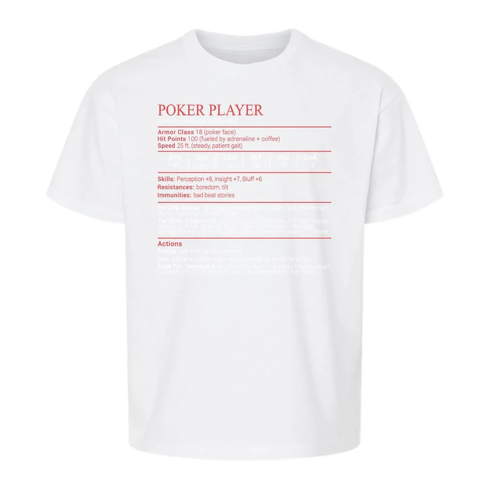 Poker Player Stats Block - White - 5