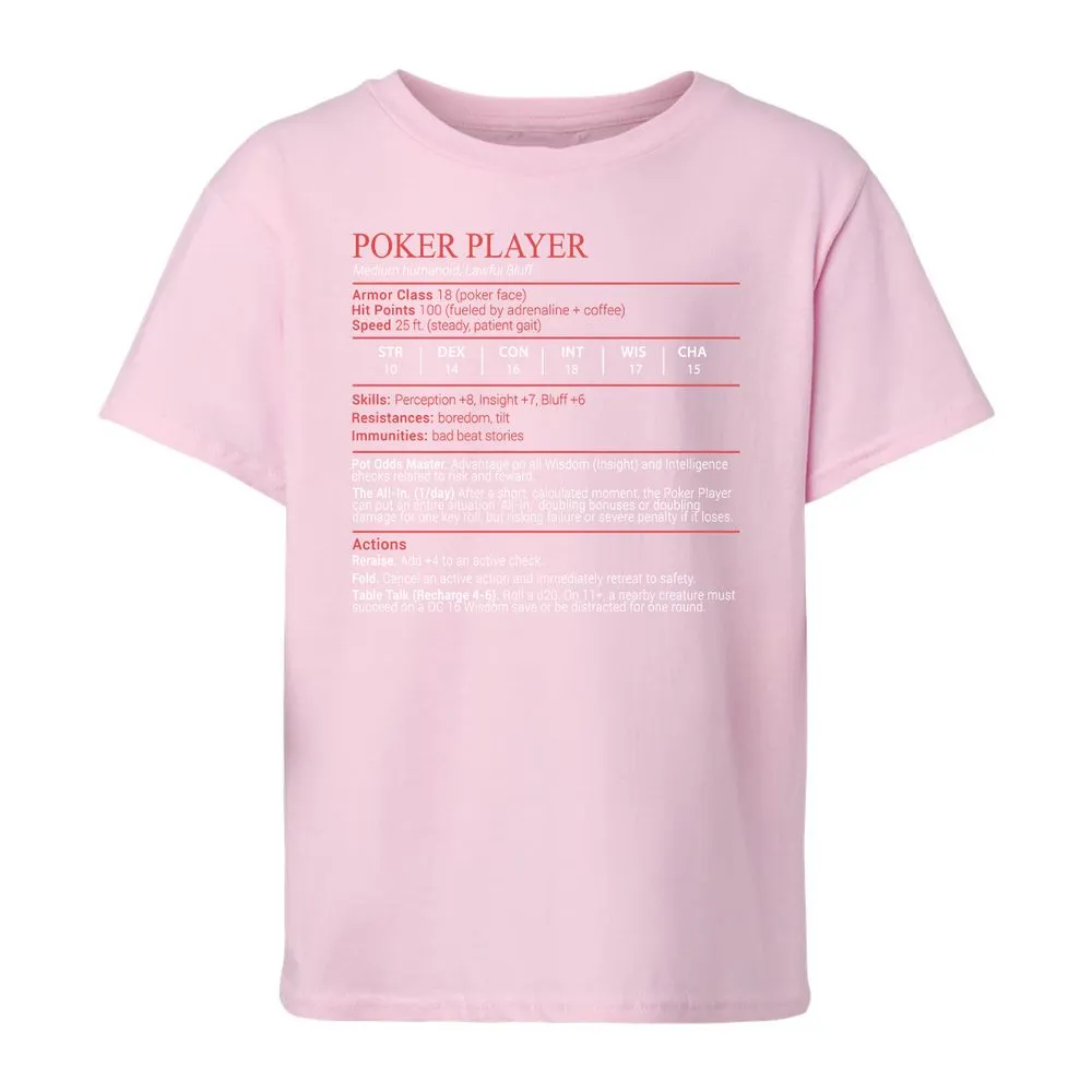 Poker Player Stats Block - Light Pink - 7
