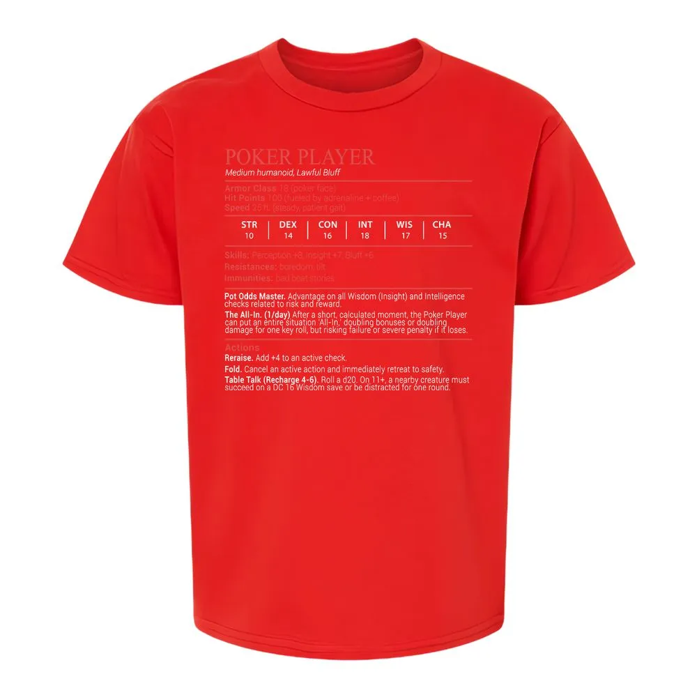 Poker Player Stats Block - Red - 8
