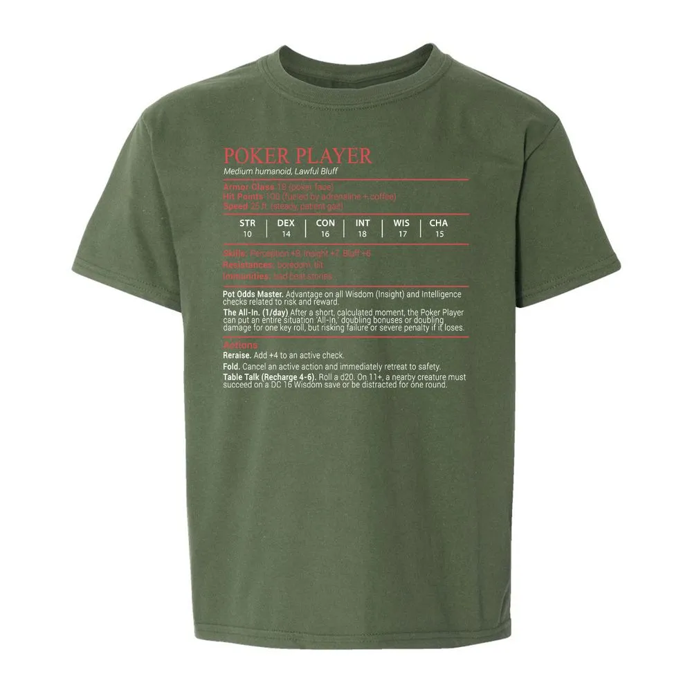 Poker Player Stats Block - Military Green - 19