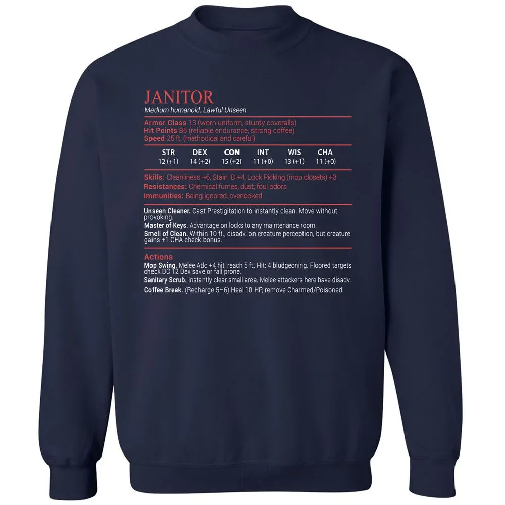 Janitor Stats Block - Navy - 2