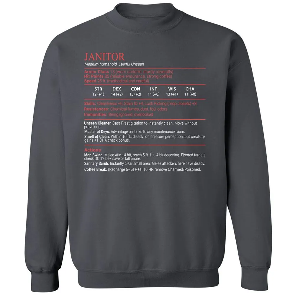 Janitor Stats Block - Charcoal - 6