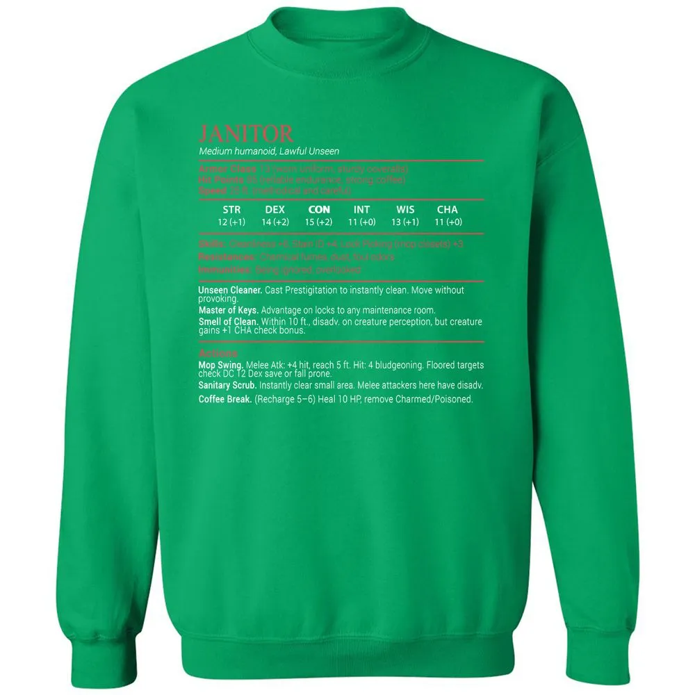 Janitor Stats Block - Irish Green - 13
