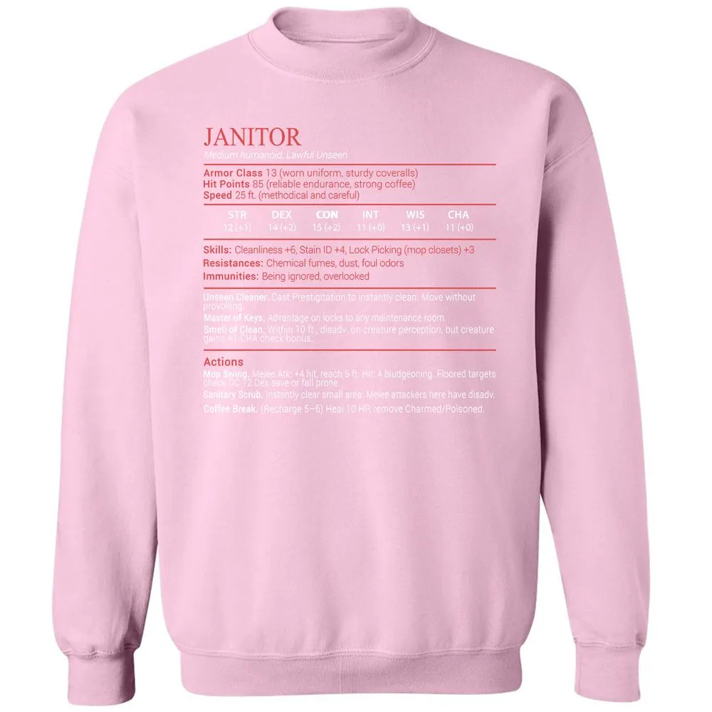 Janitor Stats Block - Light Pink - 19