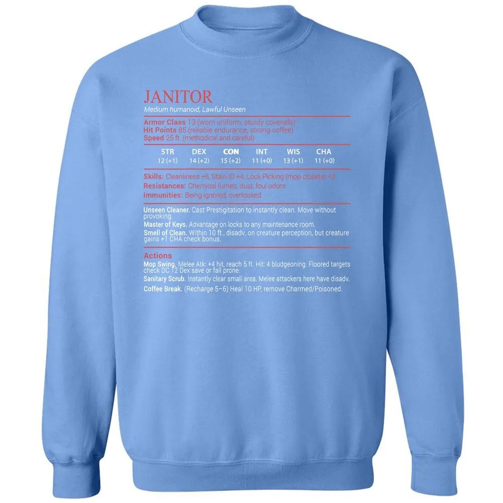 Janitor Stats Block - Carolina Blue - 20