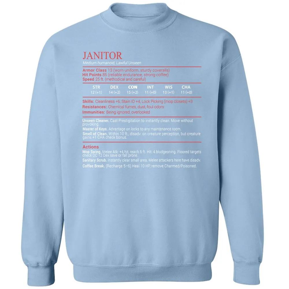 Janitor Stats Block - Light Blue - 21