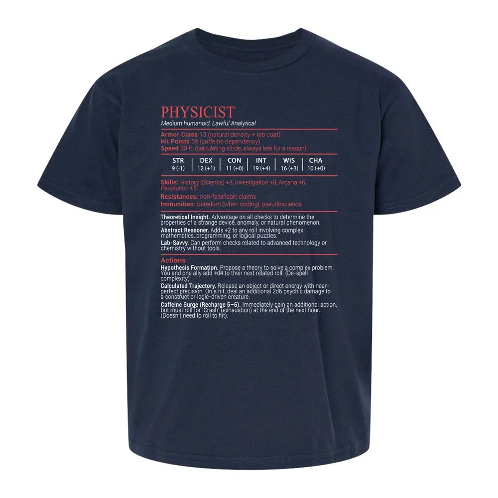 Physicist Stats Block - Navy - 2