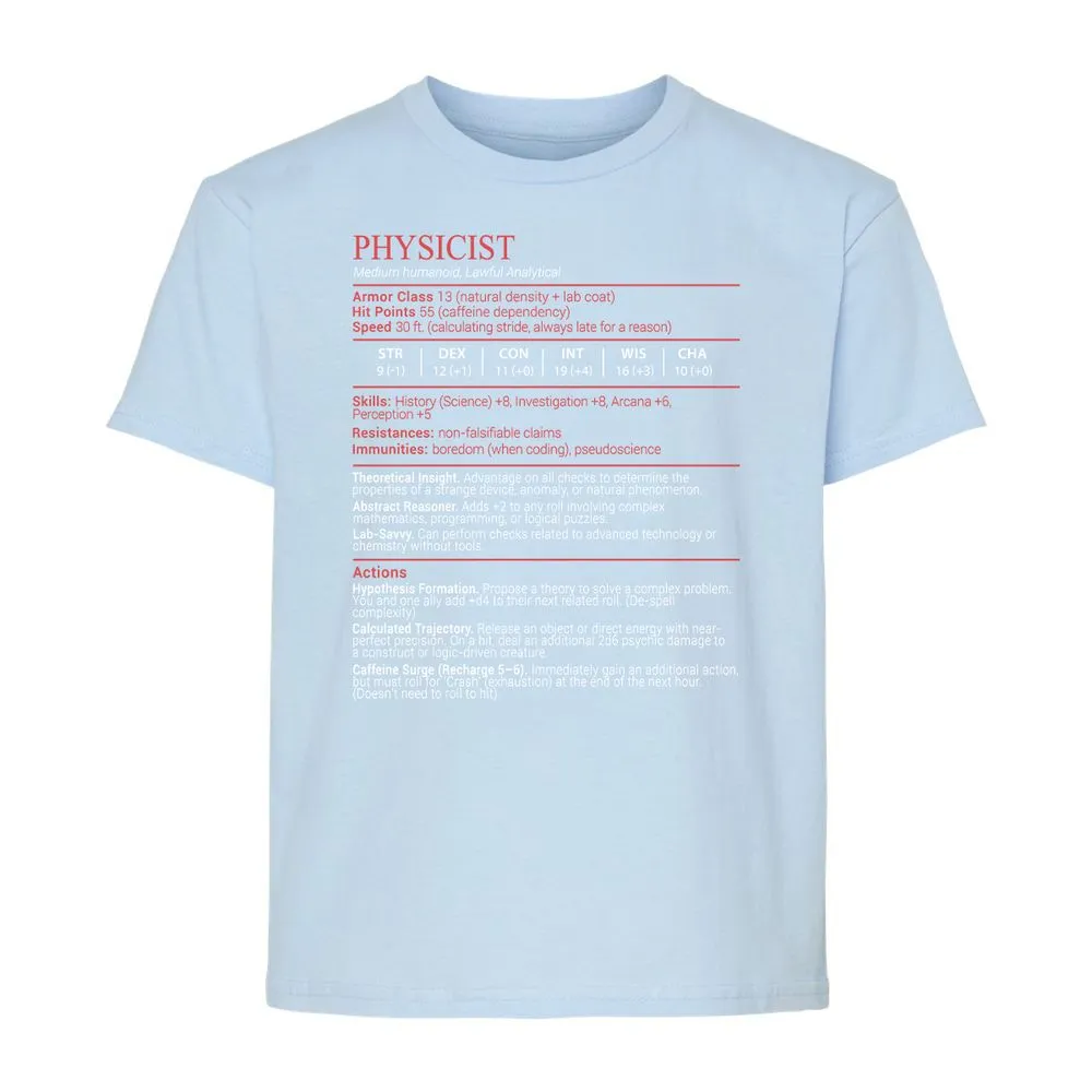 Physicist Stats Block - Light Blue - 6