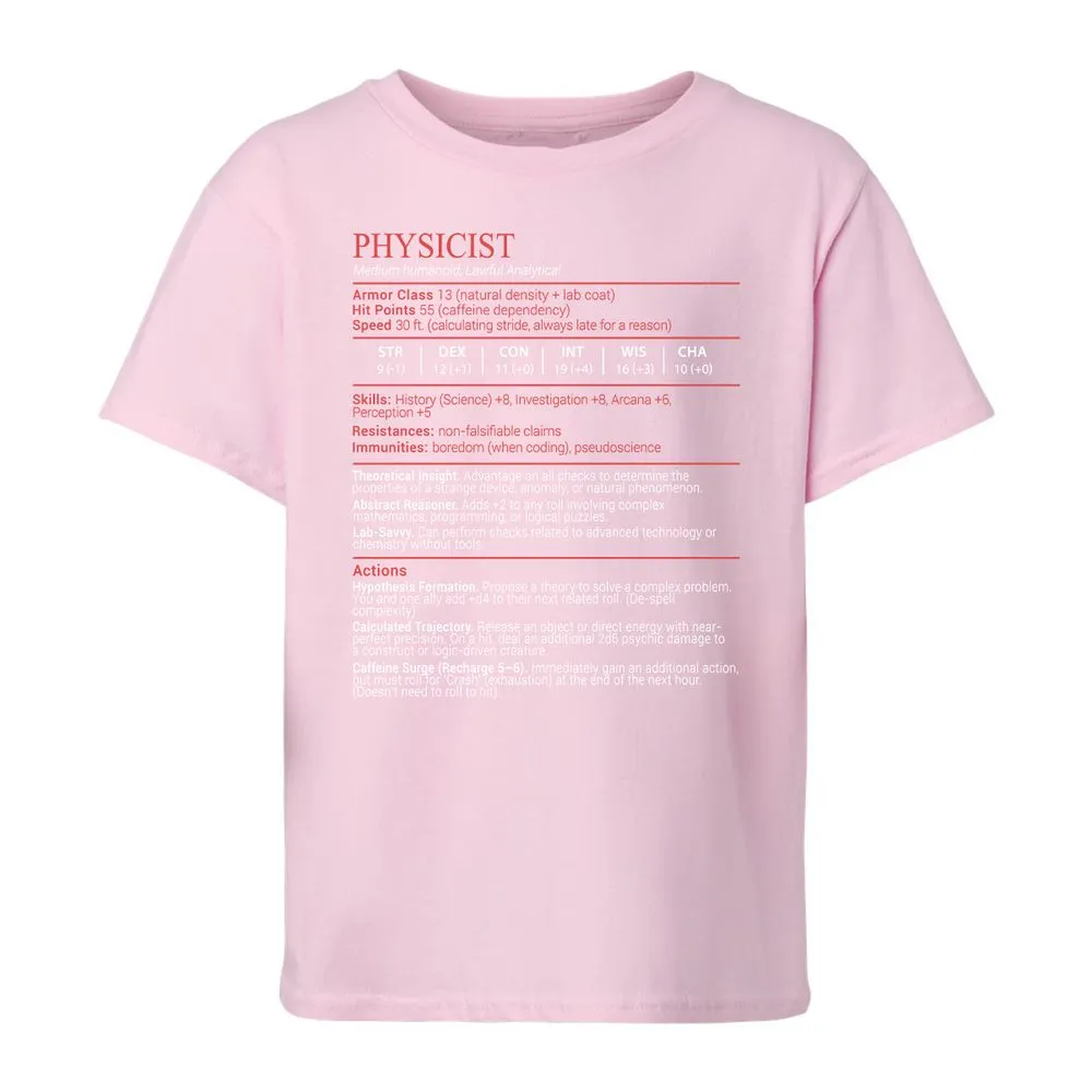 Physicist Stats Block - Light Pink - 7