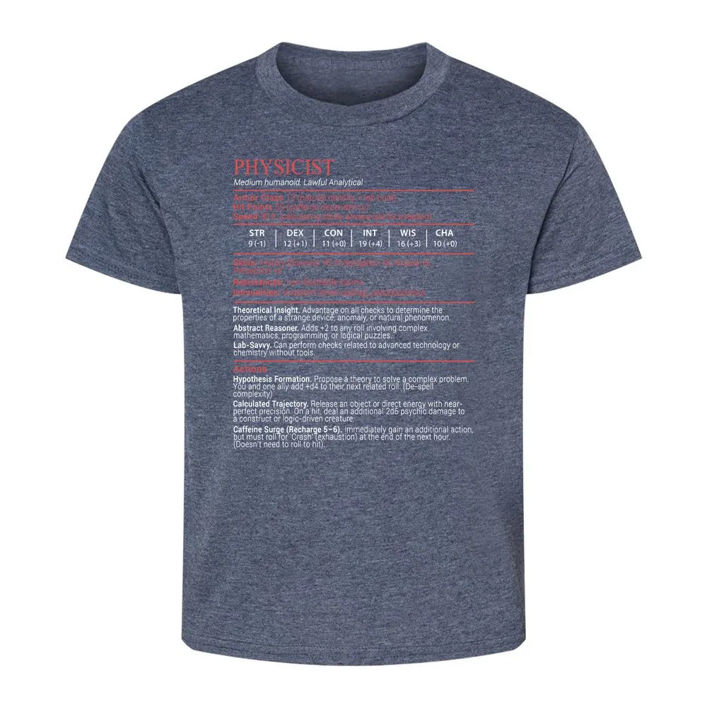 Physicist Stats Block - Heather Navy - 9