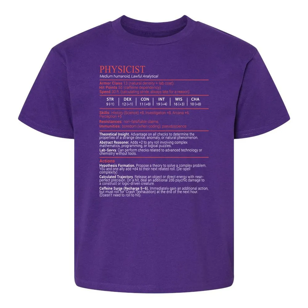 Physicist Stats Block - Purple - 17