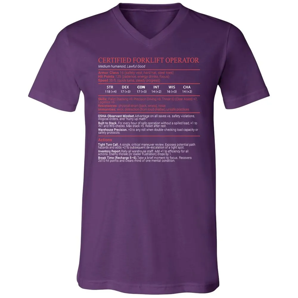 Certified Forklift Operator Stats Block - Team Purple - 10