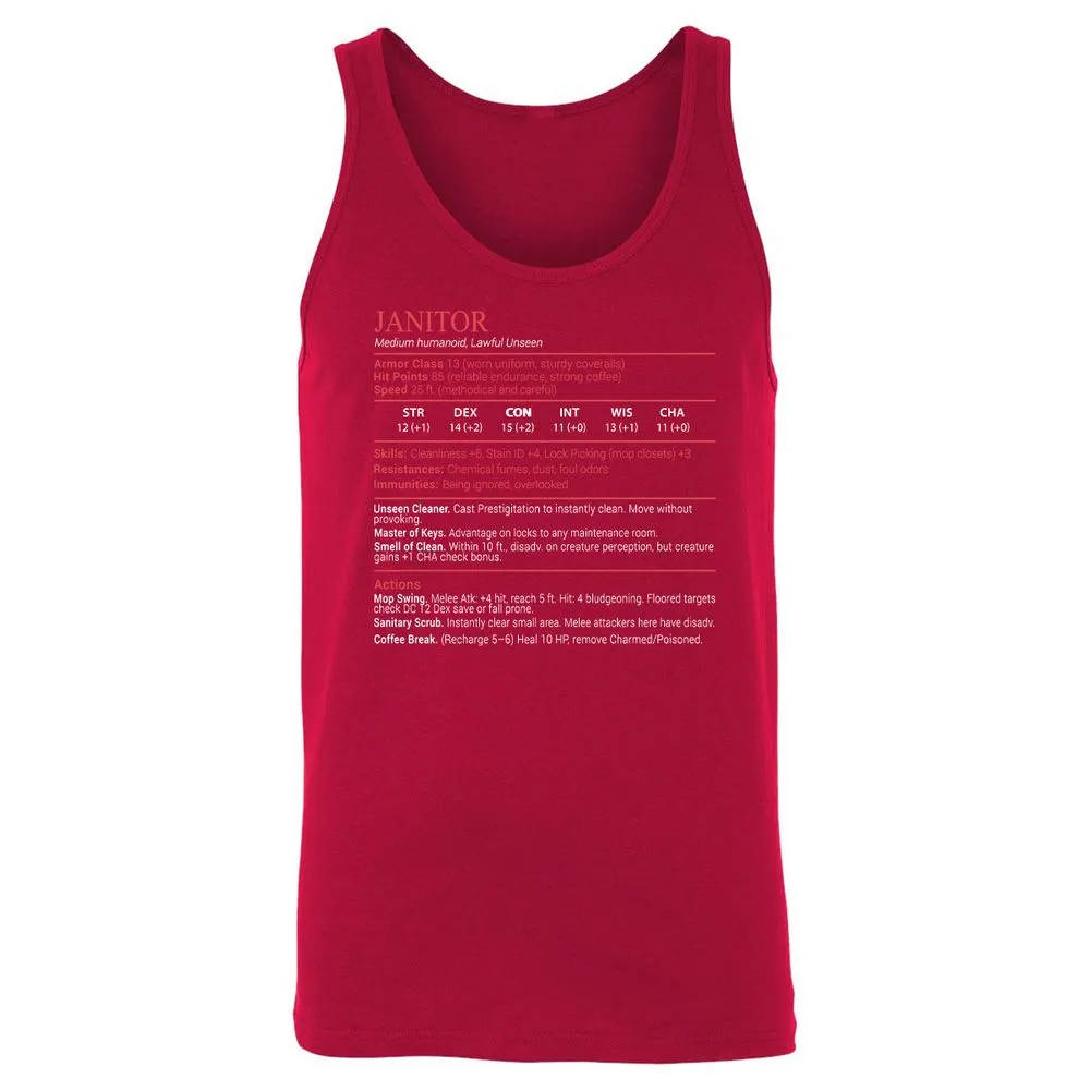 Janitor Stats Block - Red - 6