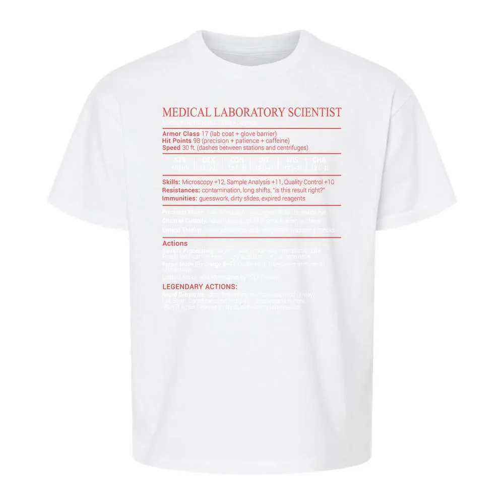 Medical Laboratory Scientist Stats Block - White - 5