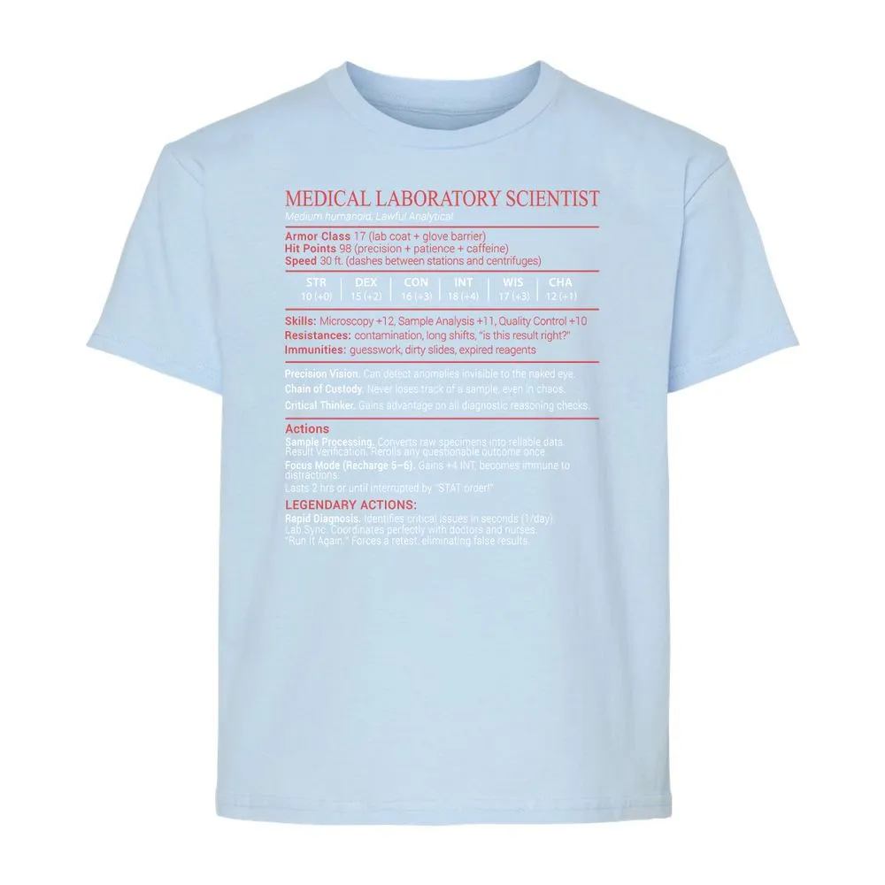 Medical Laboratory Scientist Stats Block - Light Blue - 6