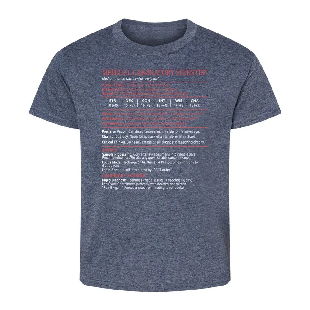 Medical Laboratory Scientist Stats Block - Heather Navy - 9
