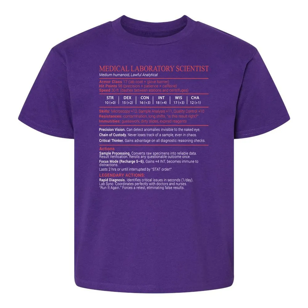 Medical Laboratory Scientist Stats Block - Purple - 17