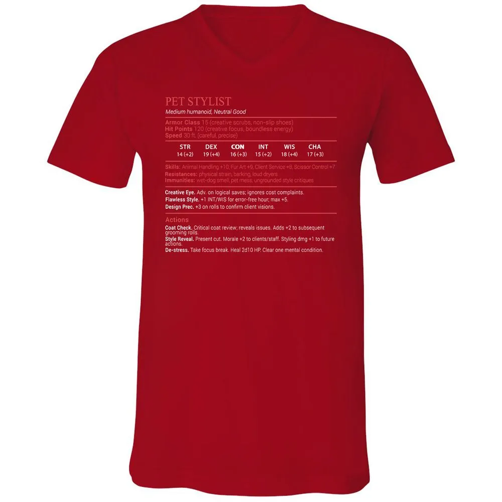 Pet Stylist Stats Block - Red - 6