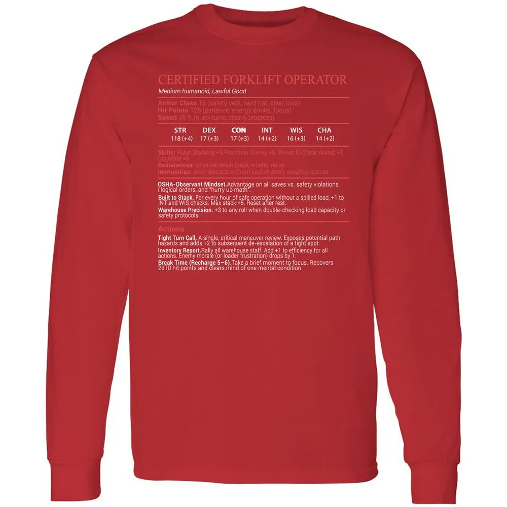 Certified Forklift Operator Stats Block - Red - 11