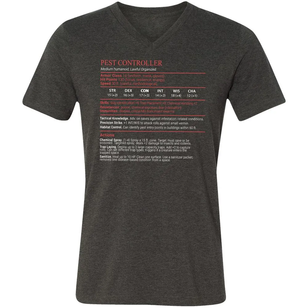 Pest Controller Stats Block - Dark Grey Heather - 9